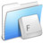 Aqua Stripped Folder Fonts Icon